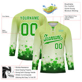 Custom Four-leaf clover Personalized Hockey Jersey HCKJ01-E0615-5